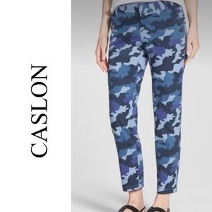 EUC Caslon Camo Crop Chinos in Blue Size 16